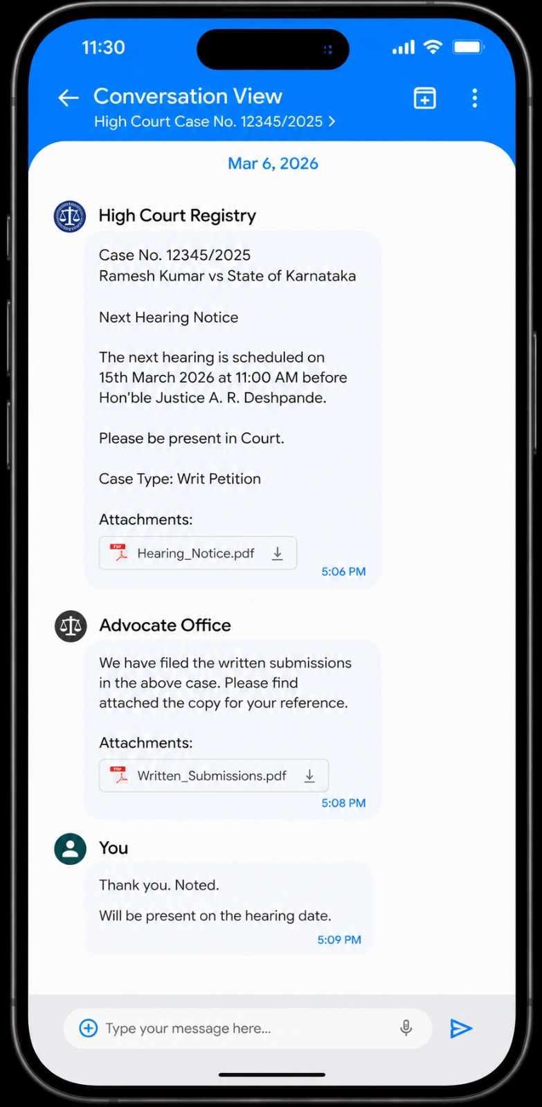 Mobile app preview
